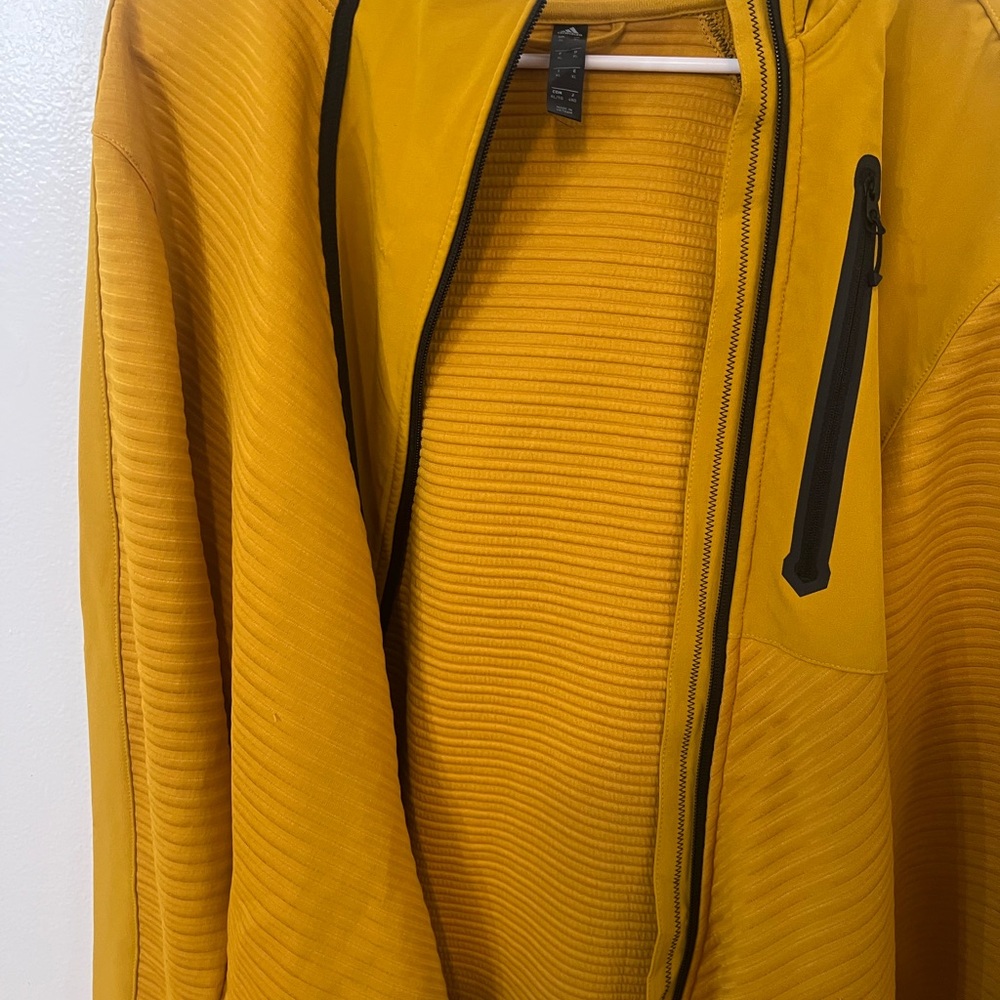 Adidas Men's Yellow Performance Jacket - Picture 7 of 10